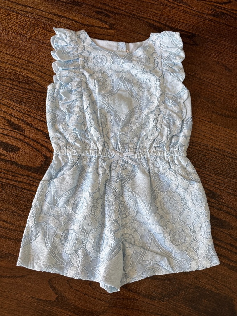 Janie & Jack eyelet-embroidered light blue jumper Size 6